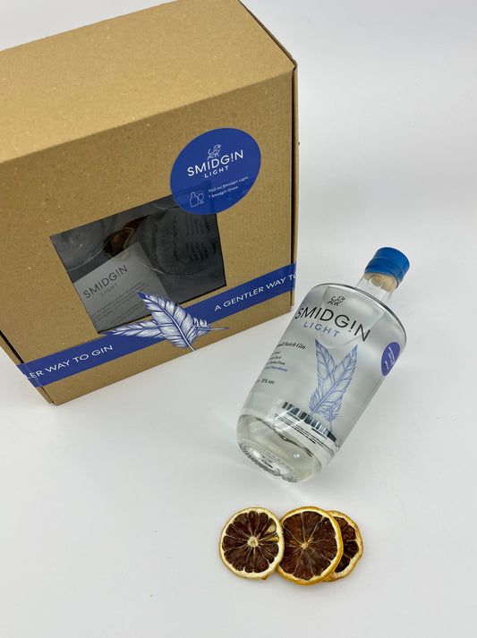 Smidgin Light 700ml & branded glass